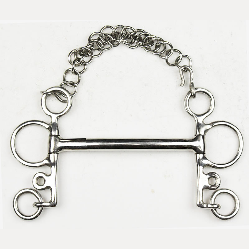 Bridão Pelham Inox Curto Fixo