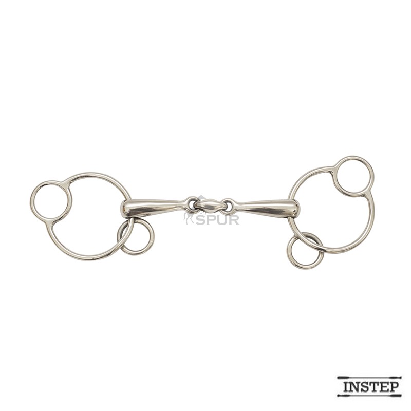 Bridão Gag Inox Bi Articulado Argola Fixa
