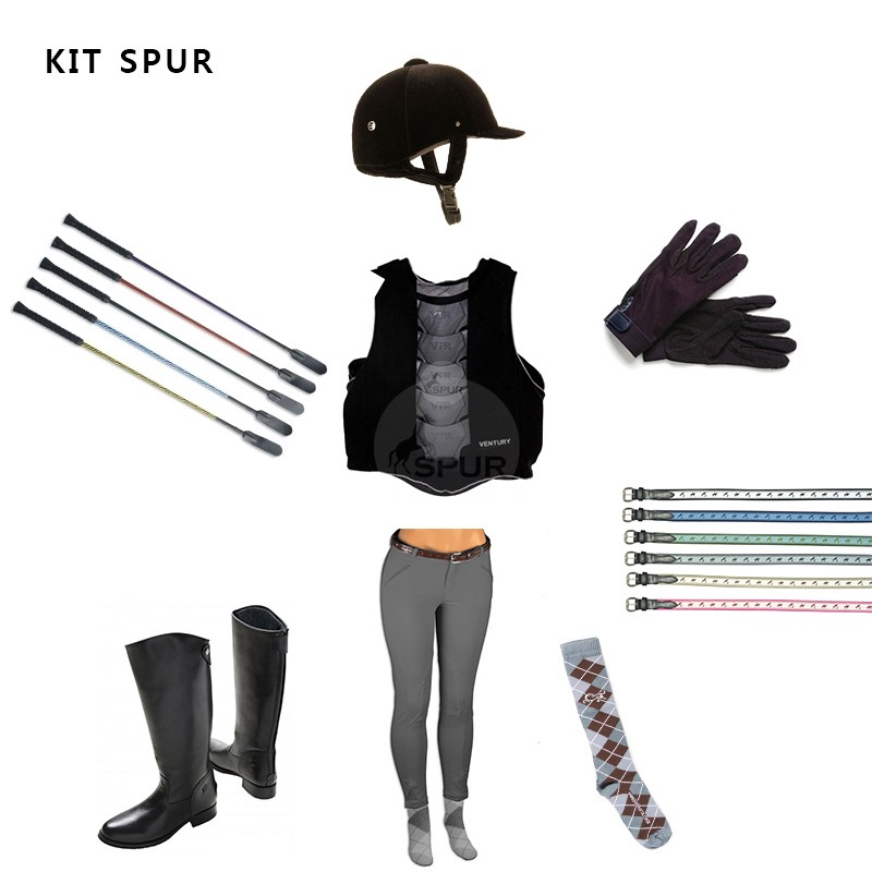 Kit Escolinha Vip Spur com Capacete Ajustável